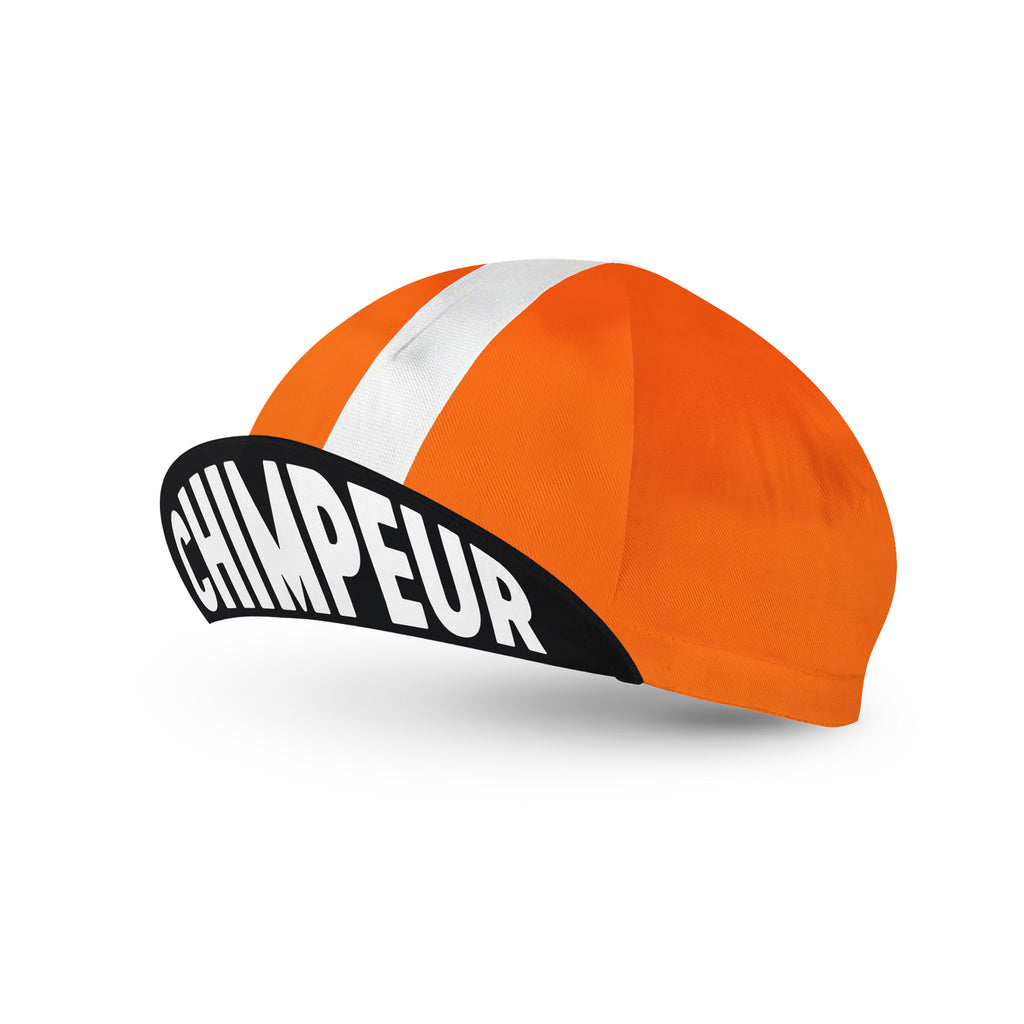 orange cycling cap