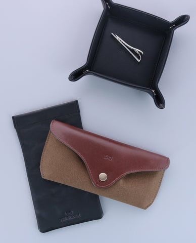 Men's Leather Goods featuring valet tray and glasses cases