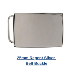 25mm Regent Silver Plaque Compression Belt Buckle