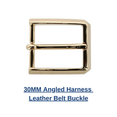 30mm Angled Harness leather Belt Buckle