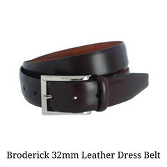 Broderick 32mm Leather Dress Belt