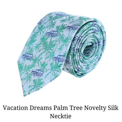 Vacation Dreams Palm Tree Novelty Silk Necktie