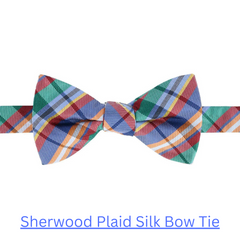 Sherwood Plaid Silk Bow Tie