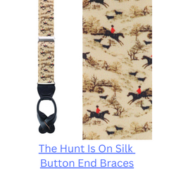 The Hunt Is On Silk Button End Braces