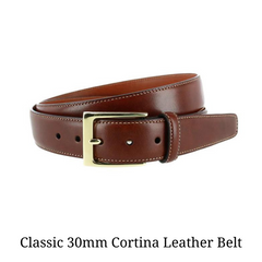 Classic 30mm Cortina Leather Belt