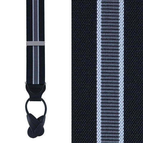 Center Ribbed Stripe Elastic Braces