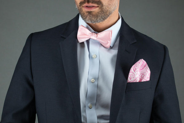 Man wearing pink Sobee pocket square