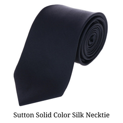 Sutton Solid Color Silk Necktie