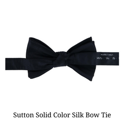 Sutton Solid Color Silk Bow Tie