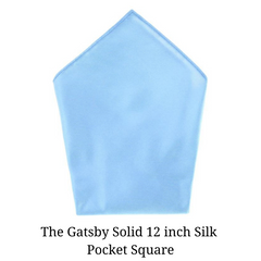 The Gatsby Solid 12 inch Silk Pocket Square