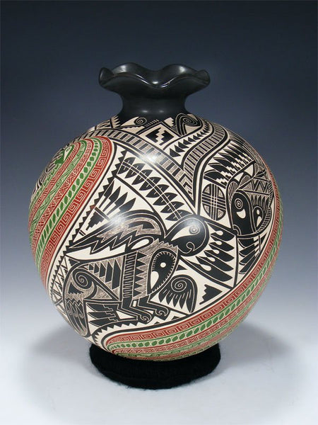 Hand Coiled Mata Ortiz Pottery Vase
