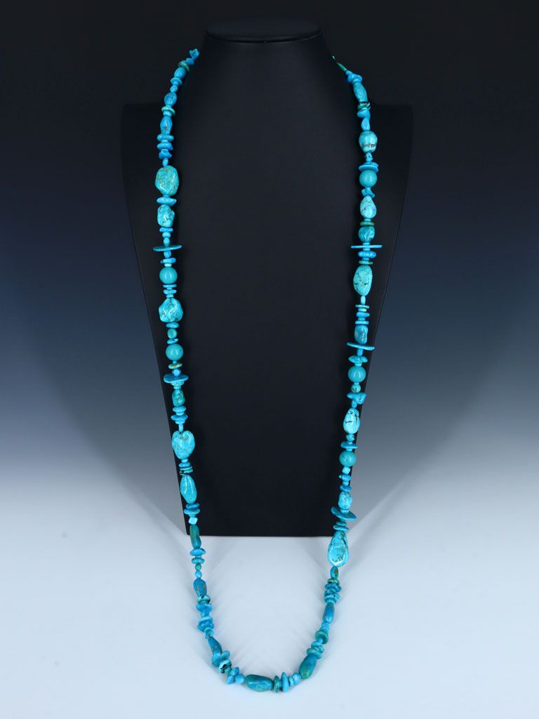 long strand turquoise necklace