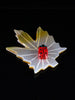 Mother of Pearl Ladybug on a Maple Leaf Zuni Fetish