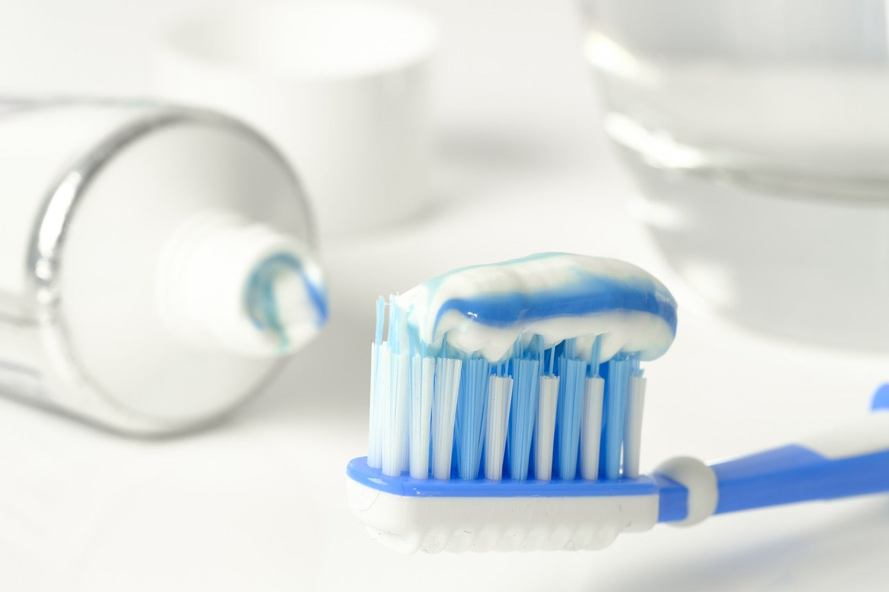 Photo of toothbrush and toothpaste