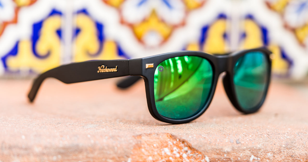 Black and Green Lens Sunglasses