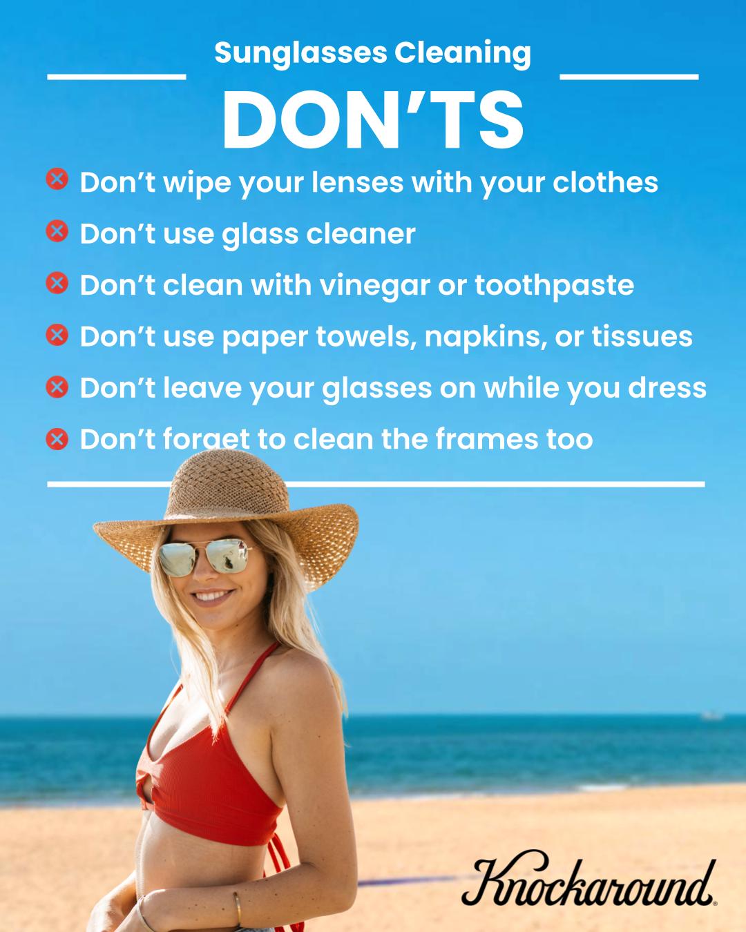Common Mistakes When Cleaning Sunglasses
