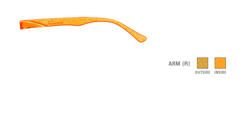 Knockaround Paso Robles - Custom Arm - Neon Orange Zags