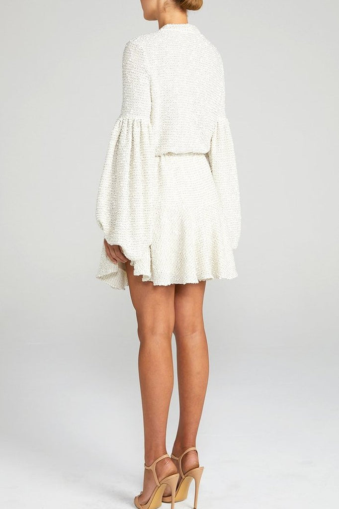 shona joy aimee frill cuff dress