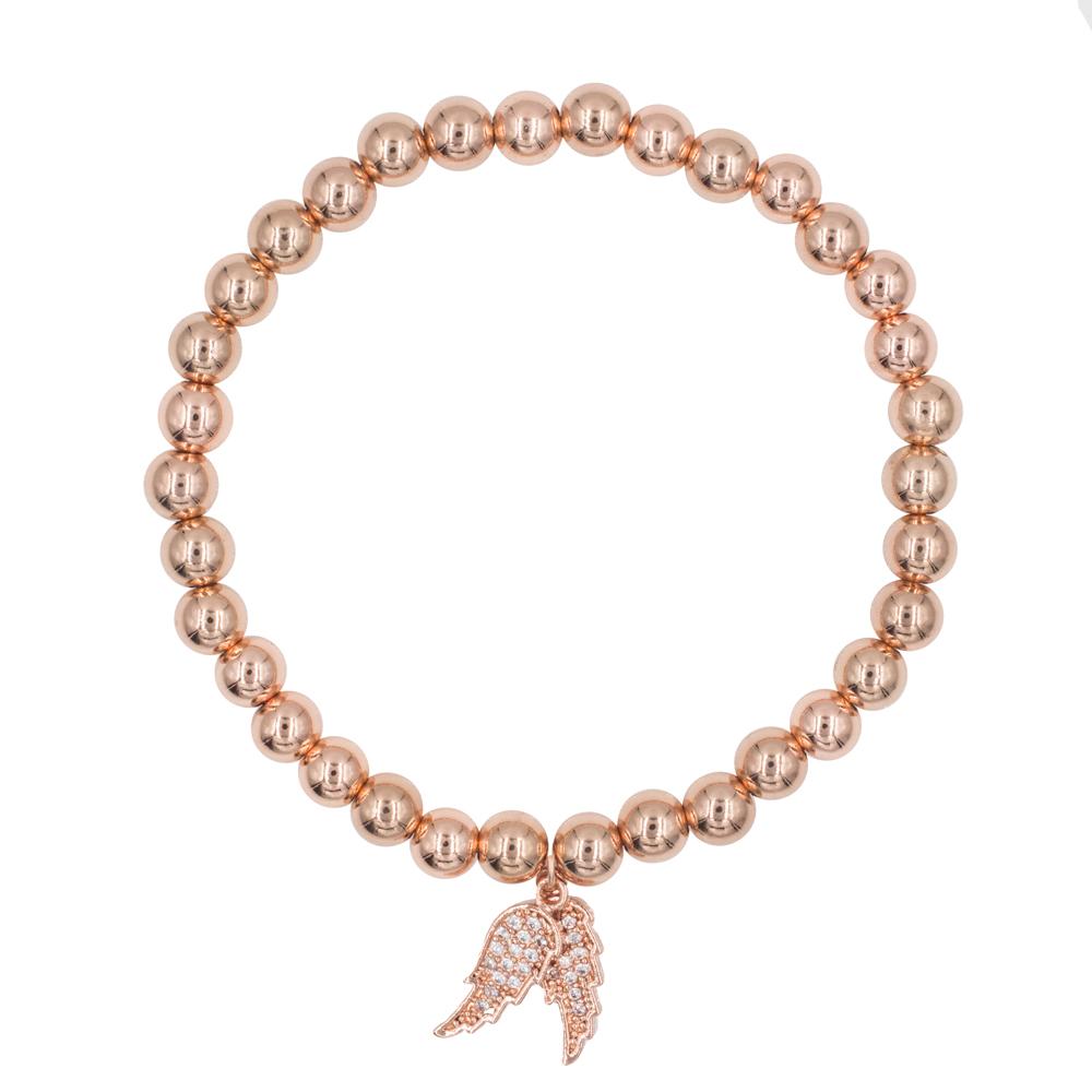 Rose Gold Angel Wing Bracelet - Thary 