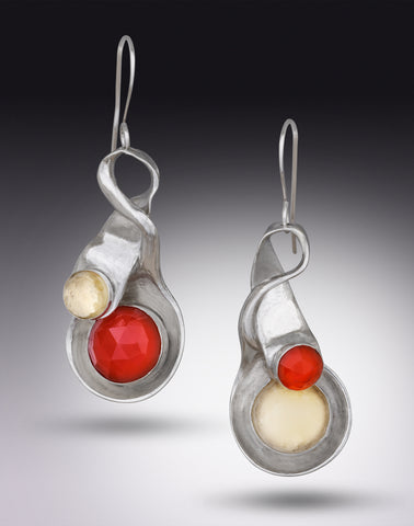 Squiggly Spoon Earrings Silverware Jewelry