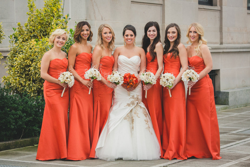 Orange dresses