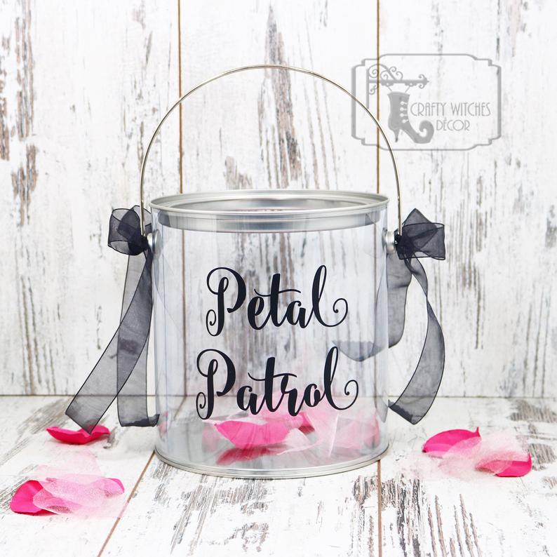 Acrylic Petal Patrol Wedding Flower Girl Basket