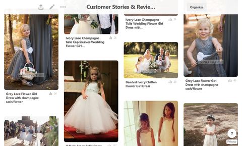 Customers photos on Pinterest