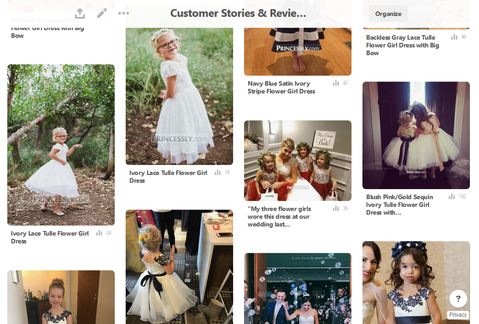 Customers photos on Pinterest