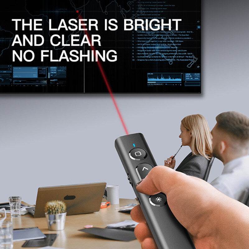 USB Rechargeable Wireless Red Laser Pointer Presentation Page Turning Remote Control PPT PowerPoint Project Clicker