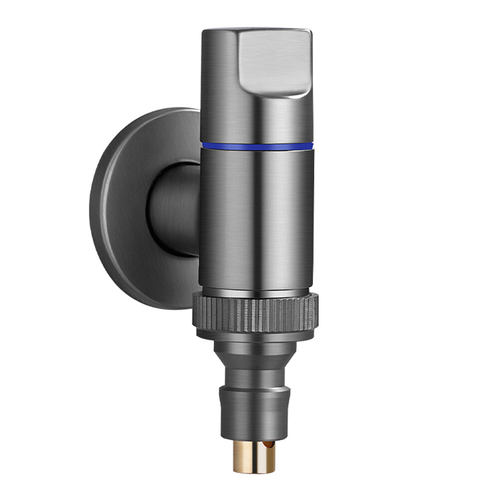 【SKIT SG】Universal Bathroom Washing Machine Faucet Mini Brass Angle Valve Bidet Dual-purpose Valve Dual-control Dual-cooking Faucet Quick Installation