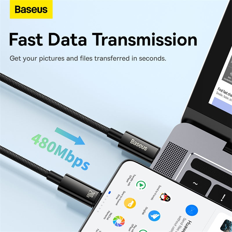 Baseus PD 3.1 240W / 100W Tungsten Gold Fast Charging Type-C to Type-C Data Cable Charger Quick Charge PD3.1 (1m/2m/3m)
