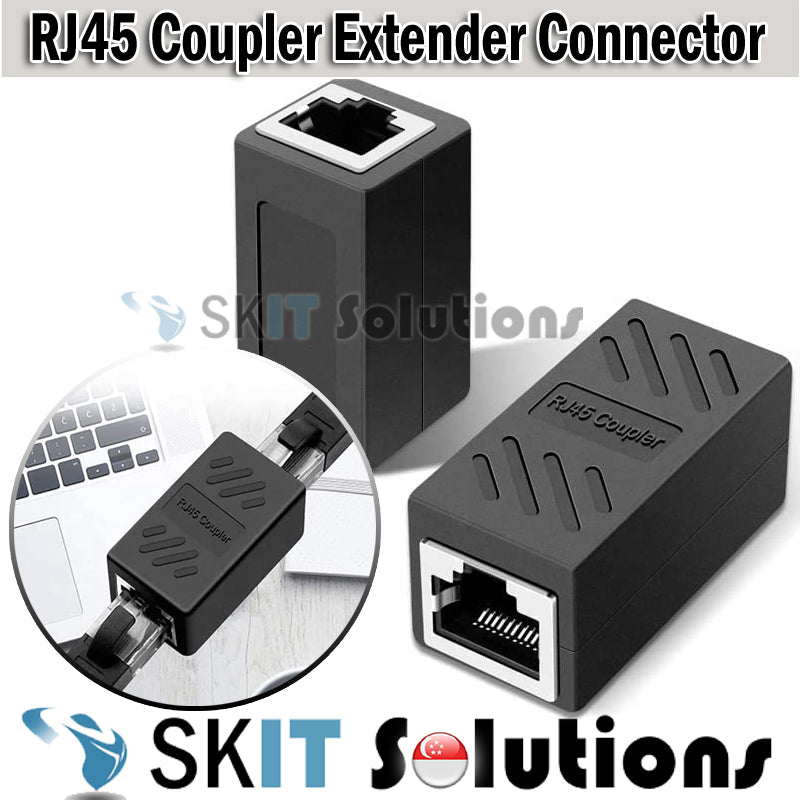  RJ45 Coupler Plug Jack Ethernet Extender Joint Connector in-Line Female to Female LAN Cable Adapter for Cat7 Cat6 Cat5
