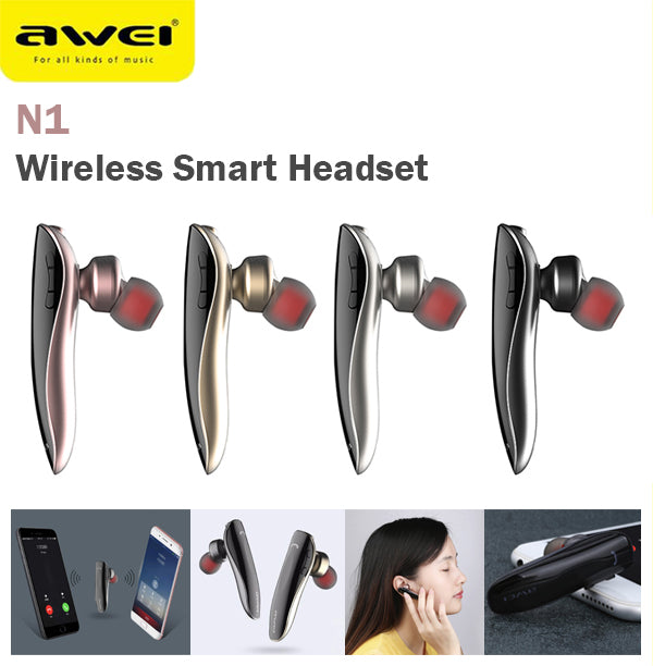 kiezen vrouw Bejaarden Awei N1 Wireless Smart Headset Earphone Earpiece Sports Drive Bluetoot – SK  I.T. Solutions