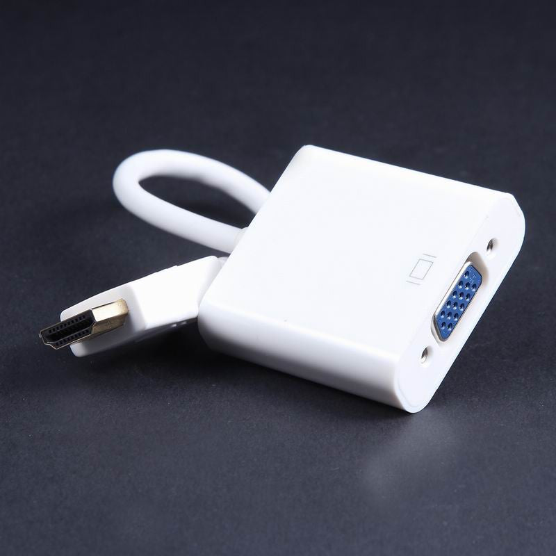 Compact Normal HDMI to VGA Adapter Sound Option Converter FHD 1080p Connector TV