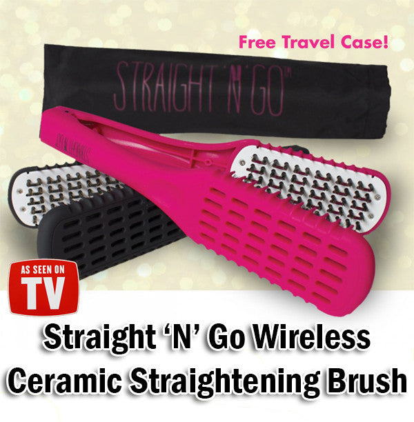 wireless hair straightener brush