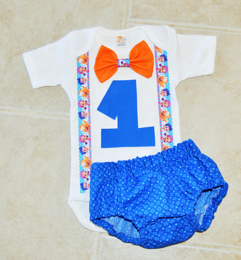 bubble guppies 1st birthday outfit for boy