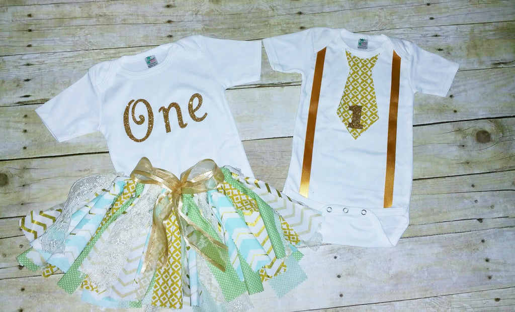 boy girl twin 1st birthday outfits