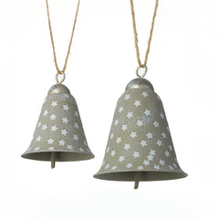 Wind Bells Rustic Metal Bells With Stars - Indoor Outdoors