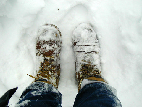 Boots in the snow