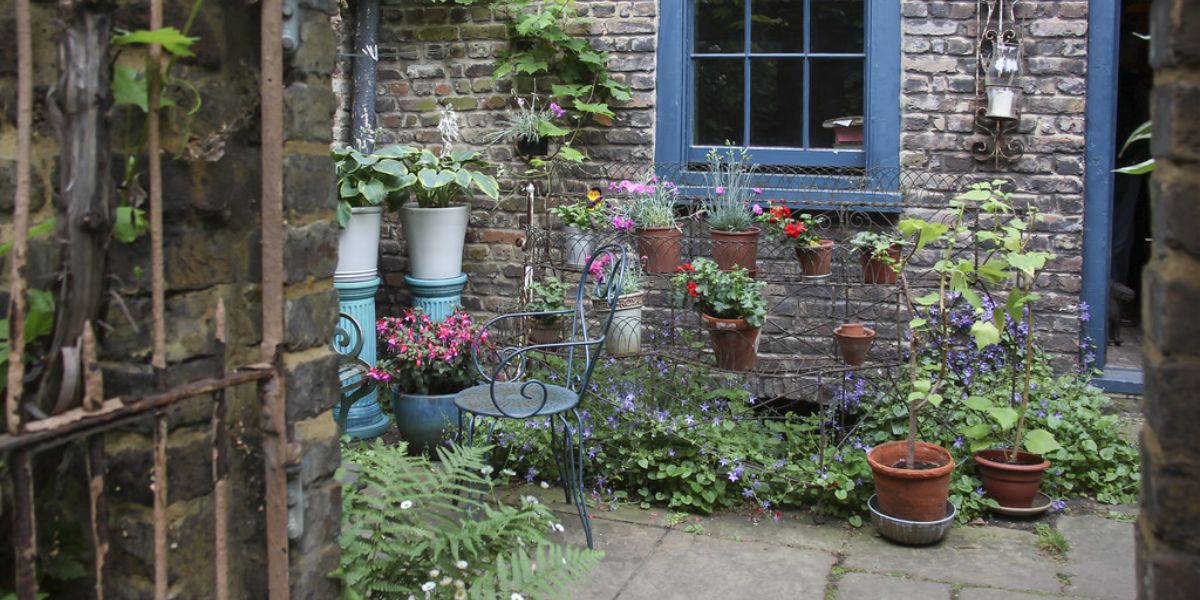 beautiful courtyard garden