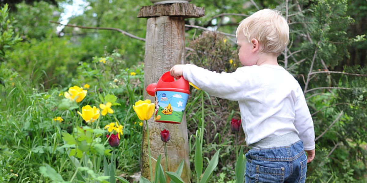 Child in the garden