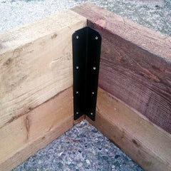 SleeperFit 2-Tier Internal or External Corner Railway Sleeper Bracket - Suitable for Planters, Raised Beds, Driveway & Path Edging - Indoor Outdoors