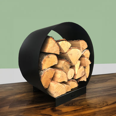 Volcann™ Circular Steel Log Basket - Indoor Outdoors