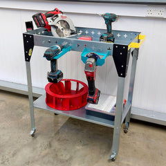 Nukeson Customisable Light Industrial Trolley & Portable Workbench - Tool Wall Compatible - Indoor Outdoors