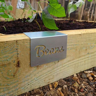 Galvanised Planter Markers & Signs for LightGauge Sleeper Planters - Indoor Outdoors