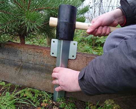 Installing Railway Sleeper with Railway Sleeper Brackets