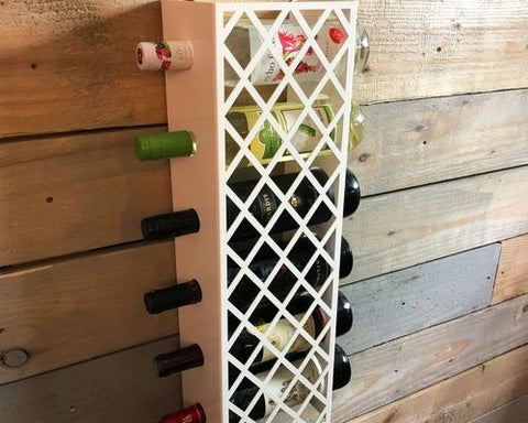 Wall mounted wine rack