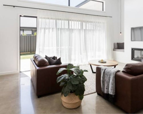 polished concrete floor in the home