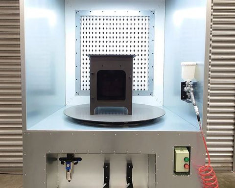 image of turntable spray booth