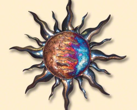 Metal sun wall art